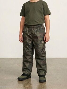 STARTER Boys' Camo Windbreaker Track Pants - Size XS (4/5) NWT